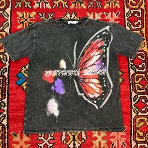 Adika Butterfly Graphic Tee - Black and Multicolor